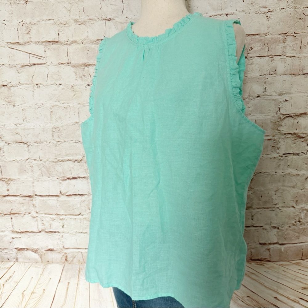 J. Crew linen sleeveless top